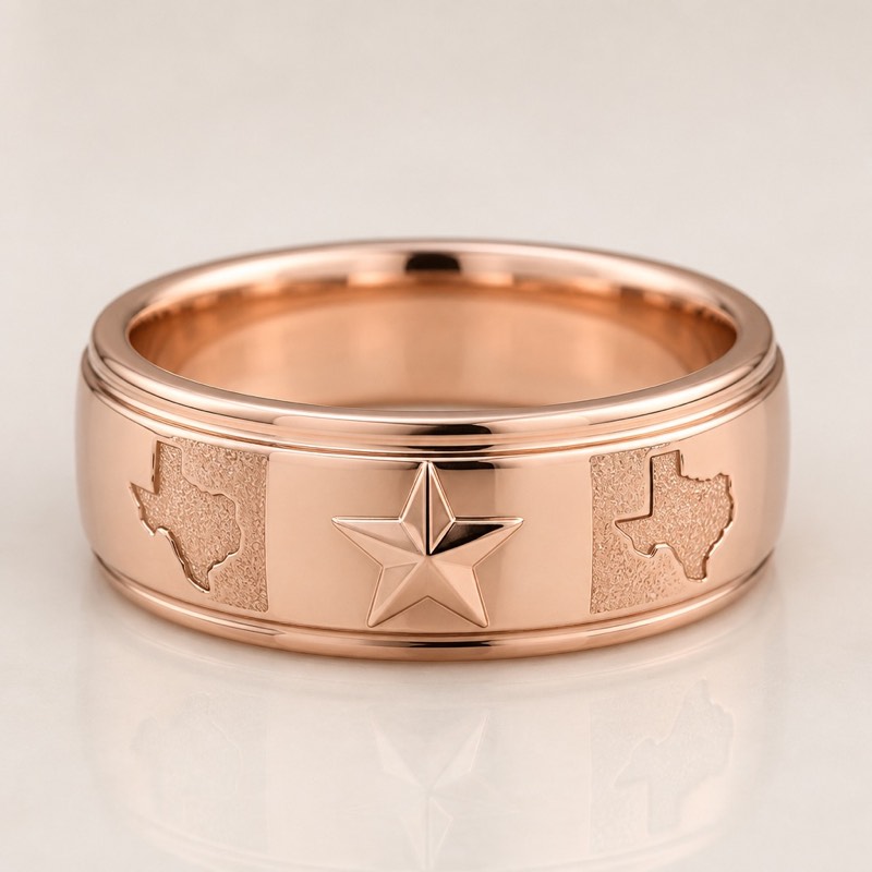 Texas Rose Gold Band