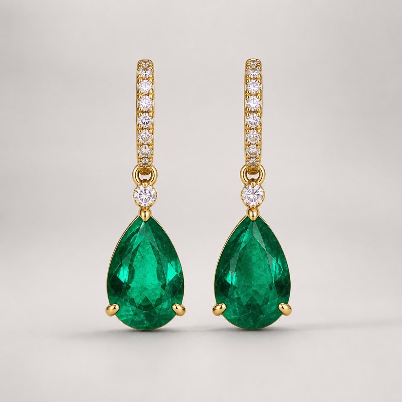 Emerald Drop Earrings